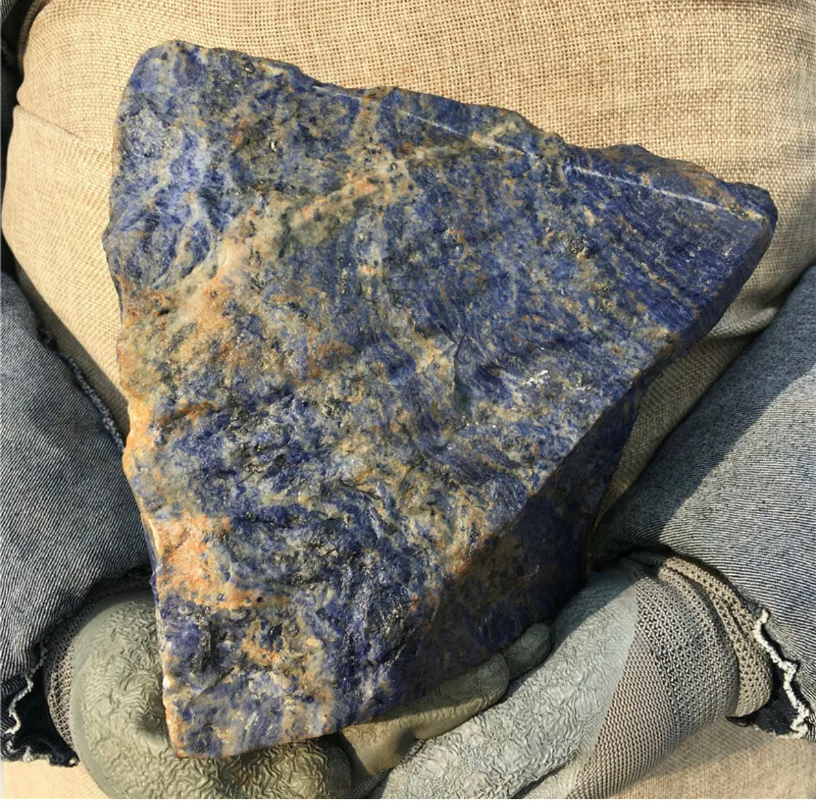 Natural Raw Sodalite gemstone Boulder Rock