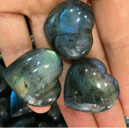 Natural Labradorite Heart