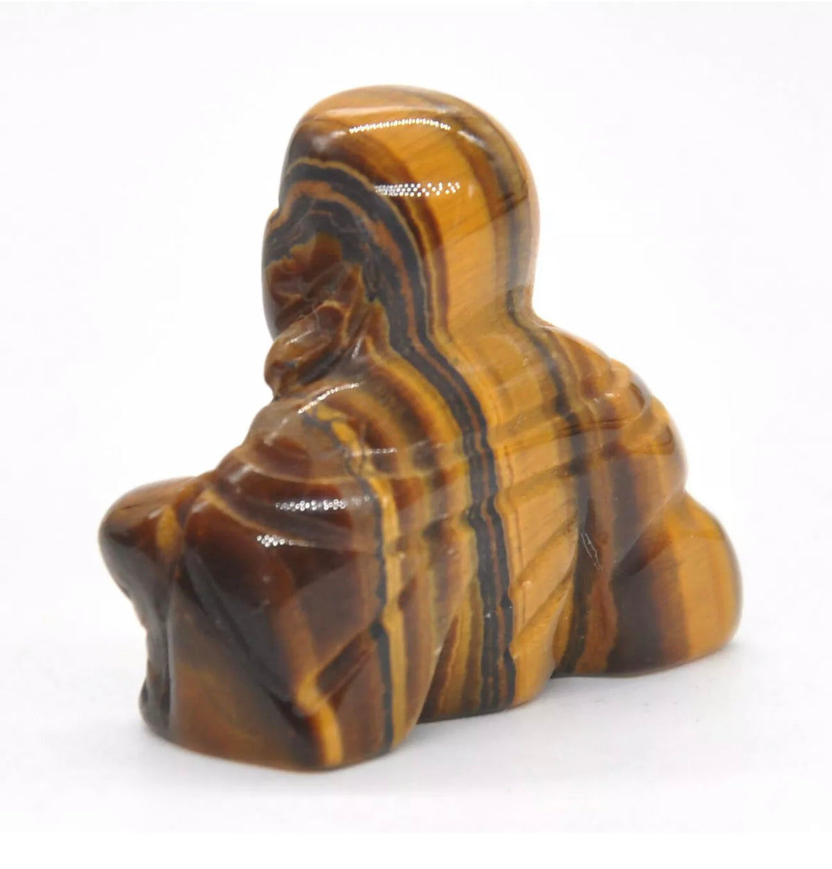 Natural Tiger Eye Crystal Laughing Buddha