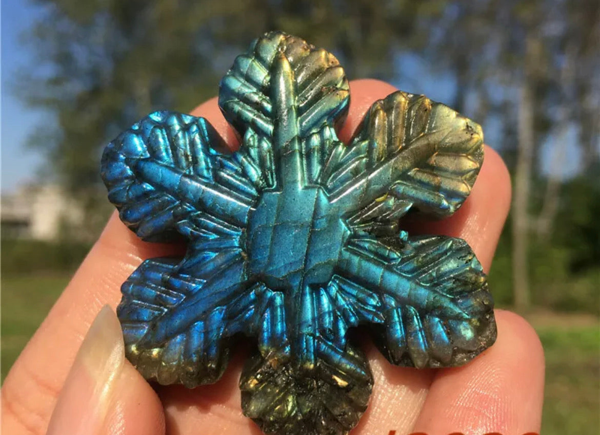 Natural Labradorite Snowflake