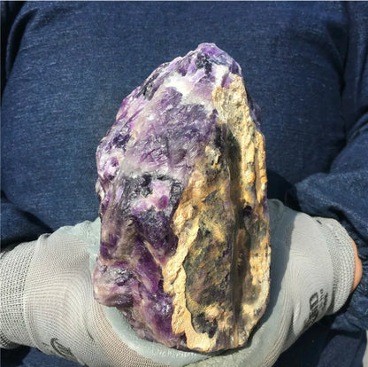 Natural Dreamy Amethyst Quartz Crystal rough Specimen