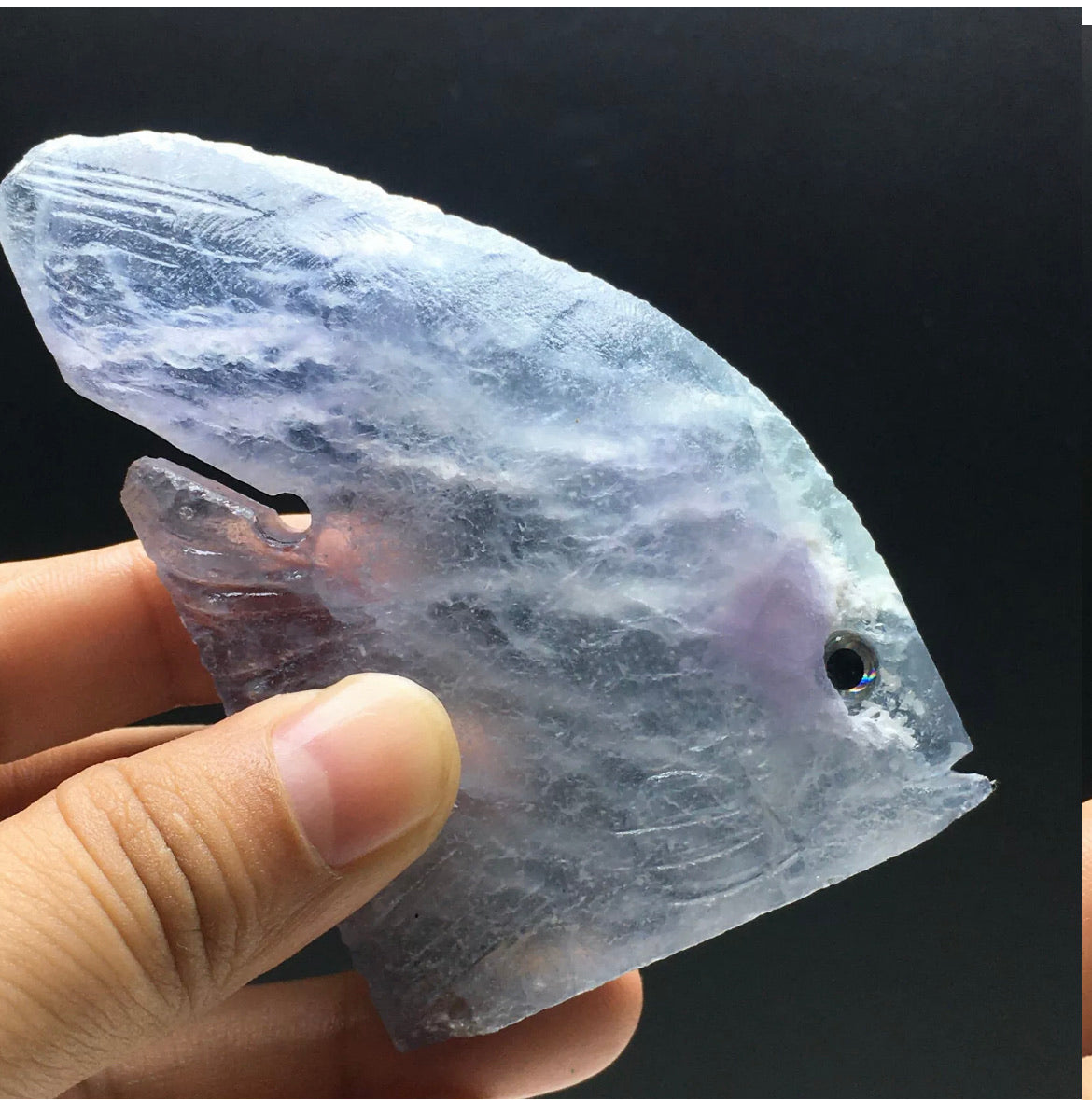 Natural Fluorite gemstone Tropical Fish