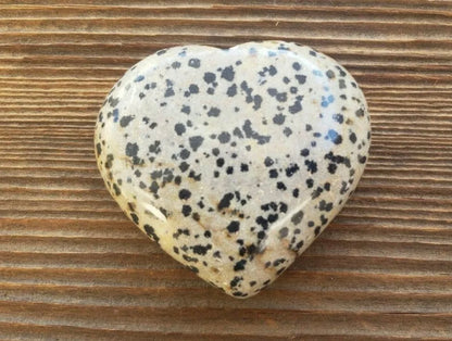 Natural Dalmatian Jasper Massage Palm stone