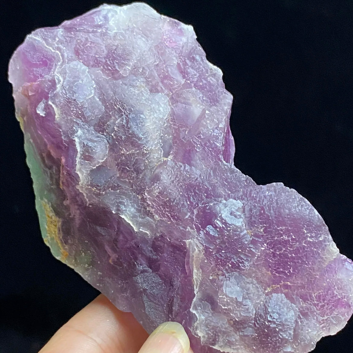 Translucent Purple Octahedral Fluorite Crystal Mineral