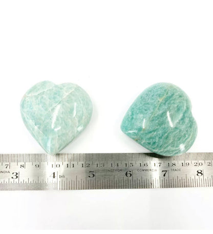 Amazonite gemstone Puffy Hearts Puffy hearts