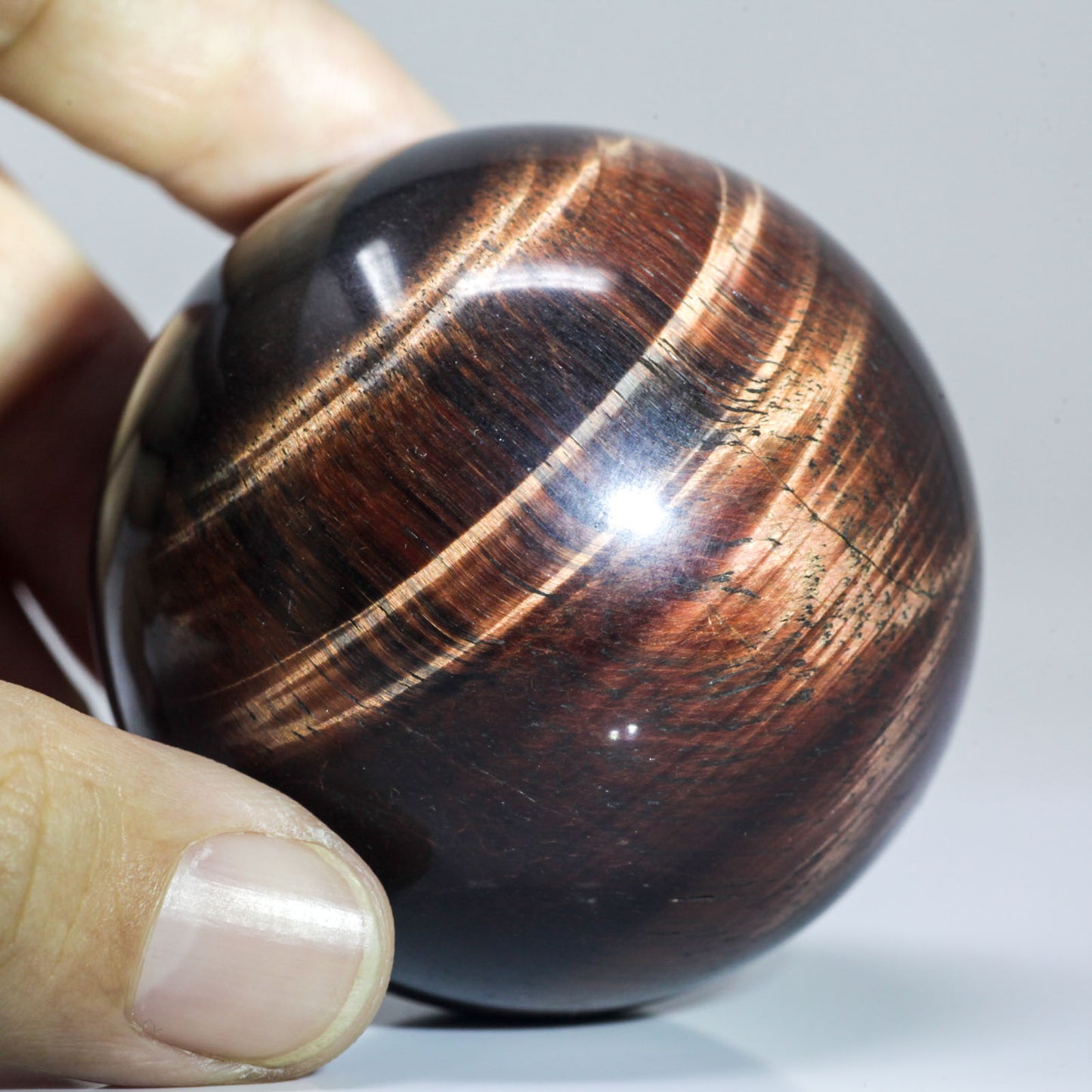 Natural Red Tiger Eye Crystal Ball Sphere