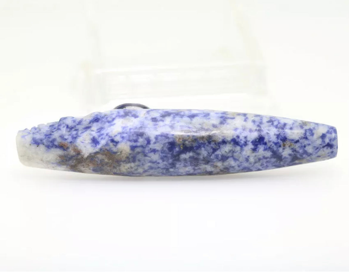 Natural Blue Spot Jasper Pipe 420