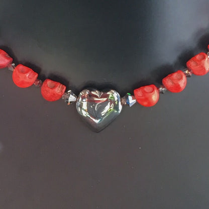 Women’s Red Skull Necklace