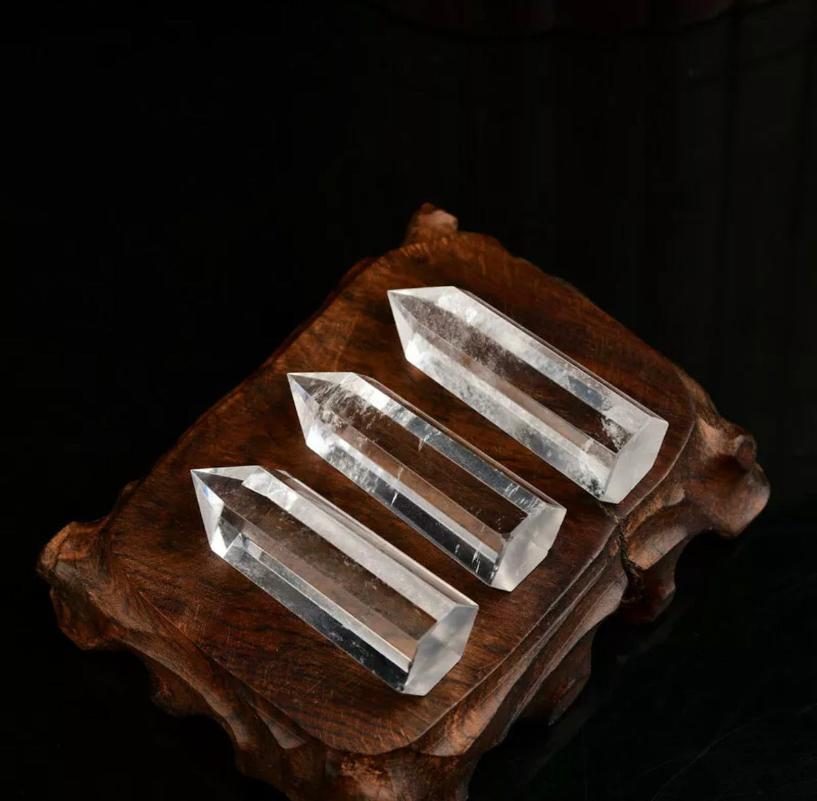 Natural Clear Quartz Crystal Point Wand Specimen Reiki Healing Stone