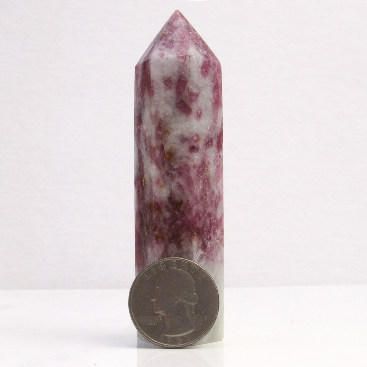 Natural Pink Tourmaline Wand Tower obelisk