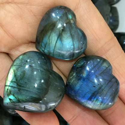 Natural Labradorite Heart