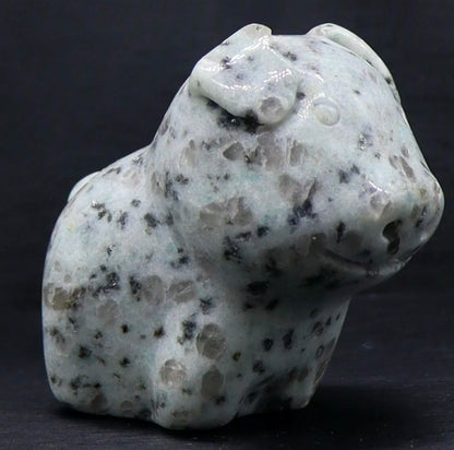 Sesame Jasper Pig figurine