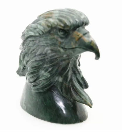 Natural Large Jade Crystal Semiprecious Gemstone Bald Eagle crystal