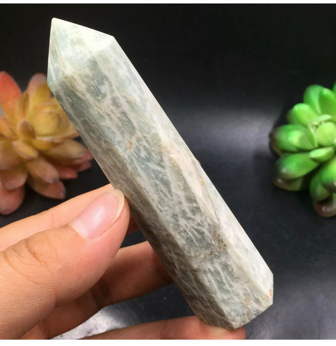 Natural Amazonite Gemstone Crystal Wand