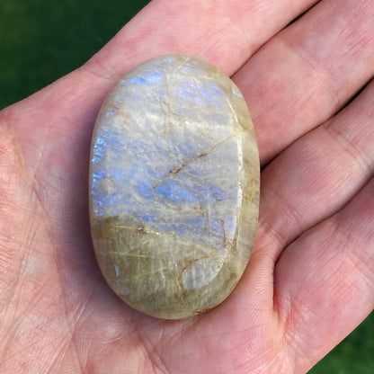 Natural Moonstone Palm Stone