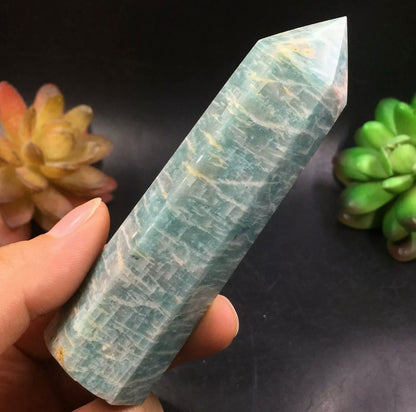 Natural Amazonite Gemstone Crystal Wand