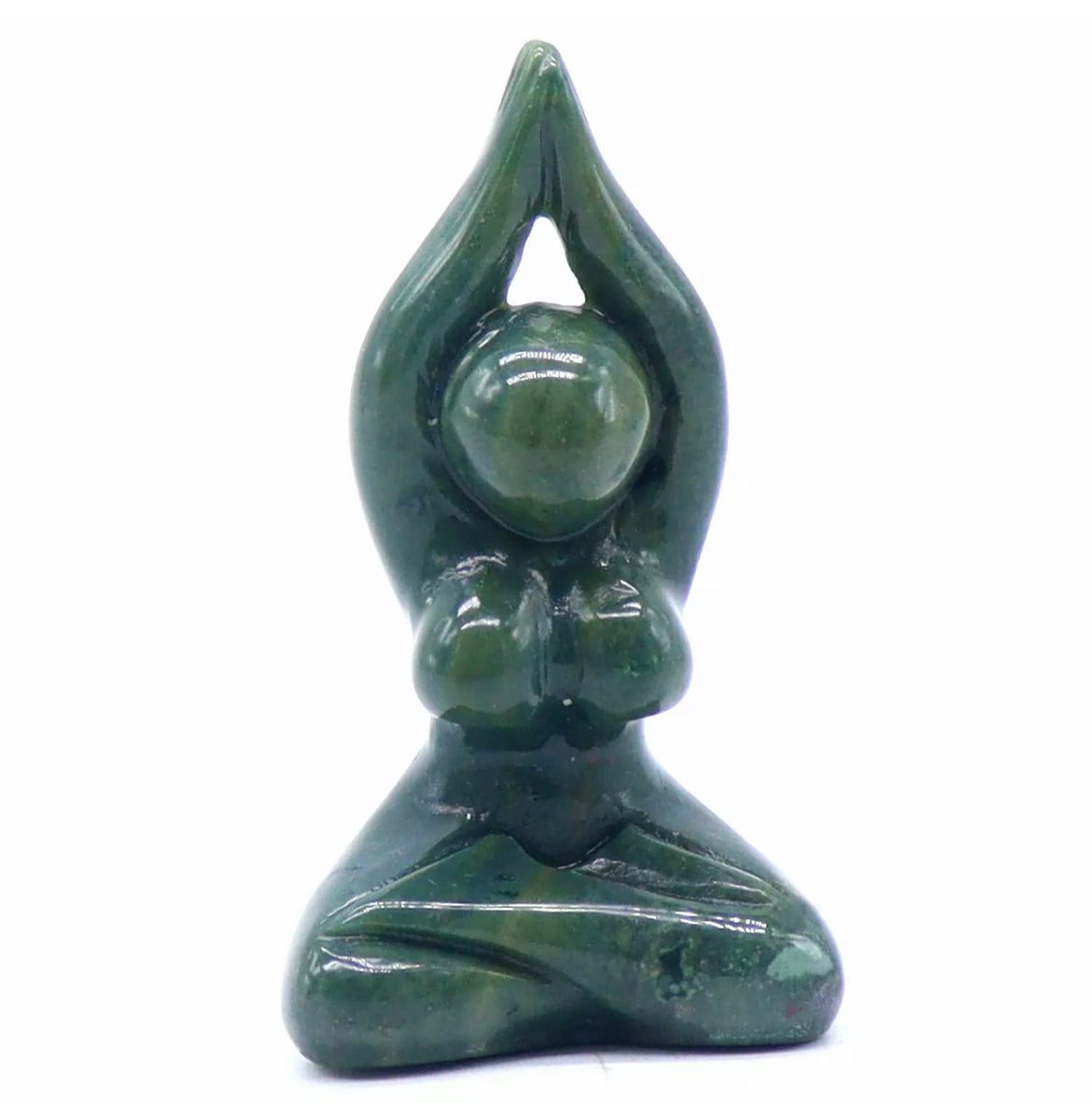 Natural Seaweed Agate Yoga pose Woman