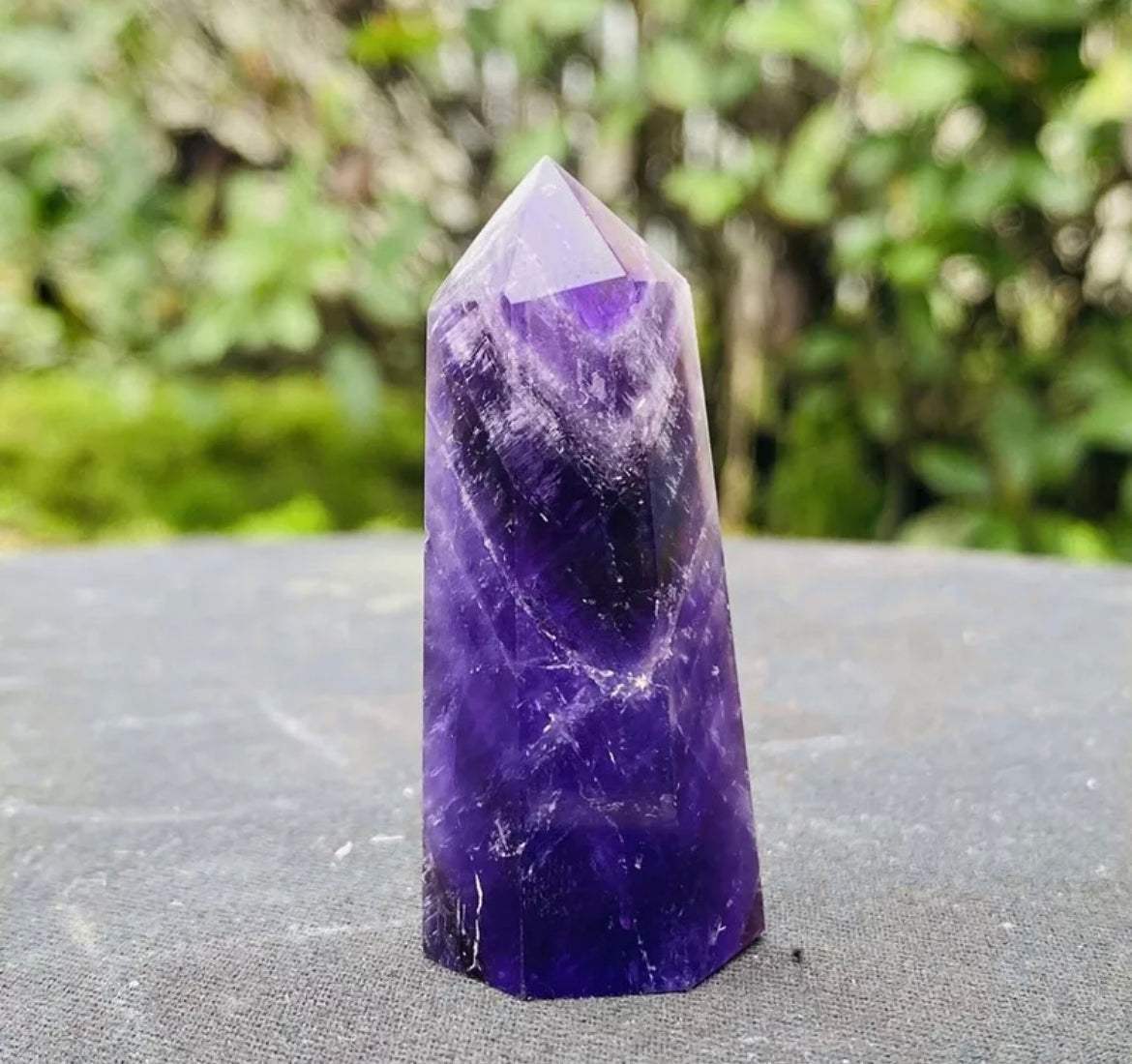 Natural Amethyst Crystal Wand Obelisk