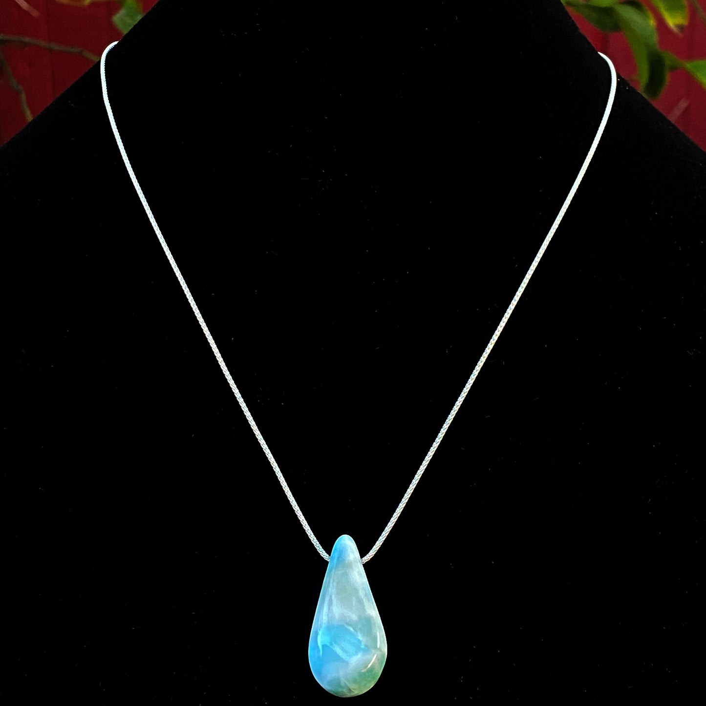 Larimar gemstone Pendant on Sterling Silver