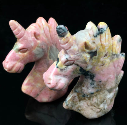 Natural Rhodonite Unicorn