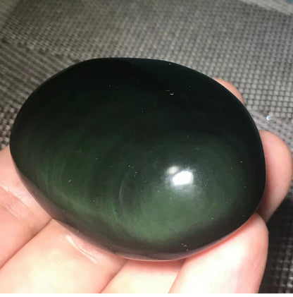 Natural Rainbow Obsidian Palm Stone