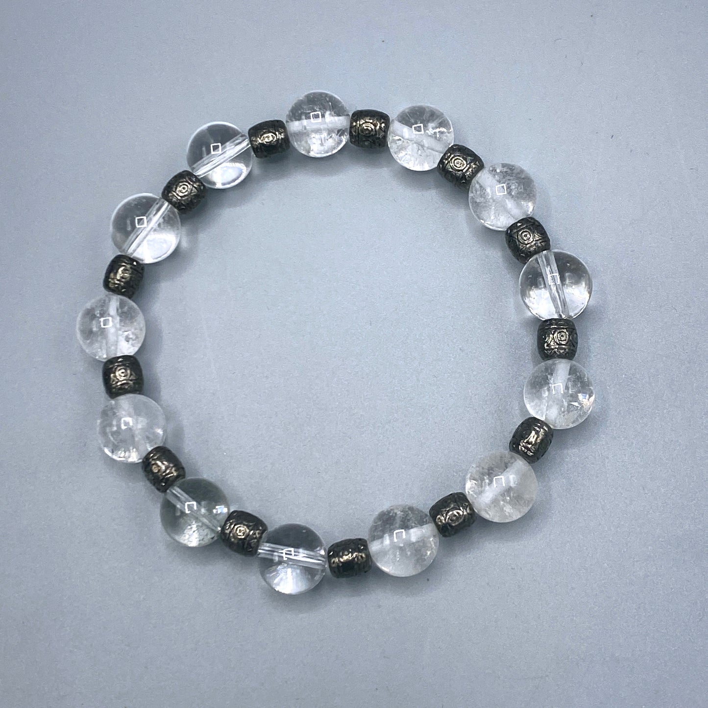 Quartz Beaded Stretch Bracelet