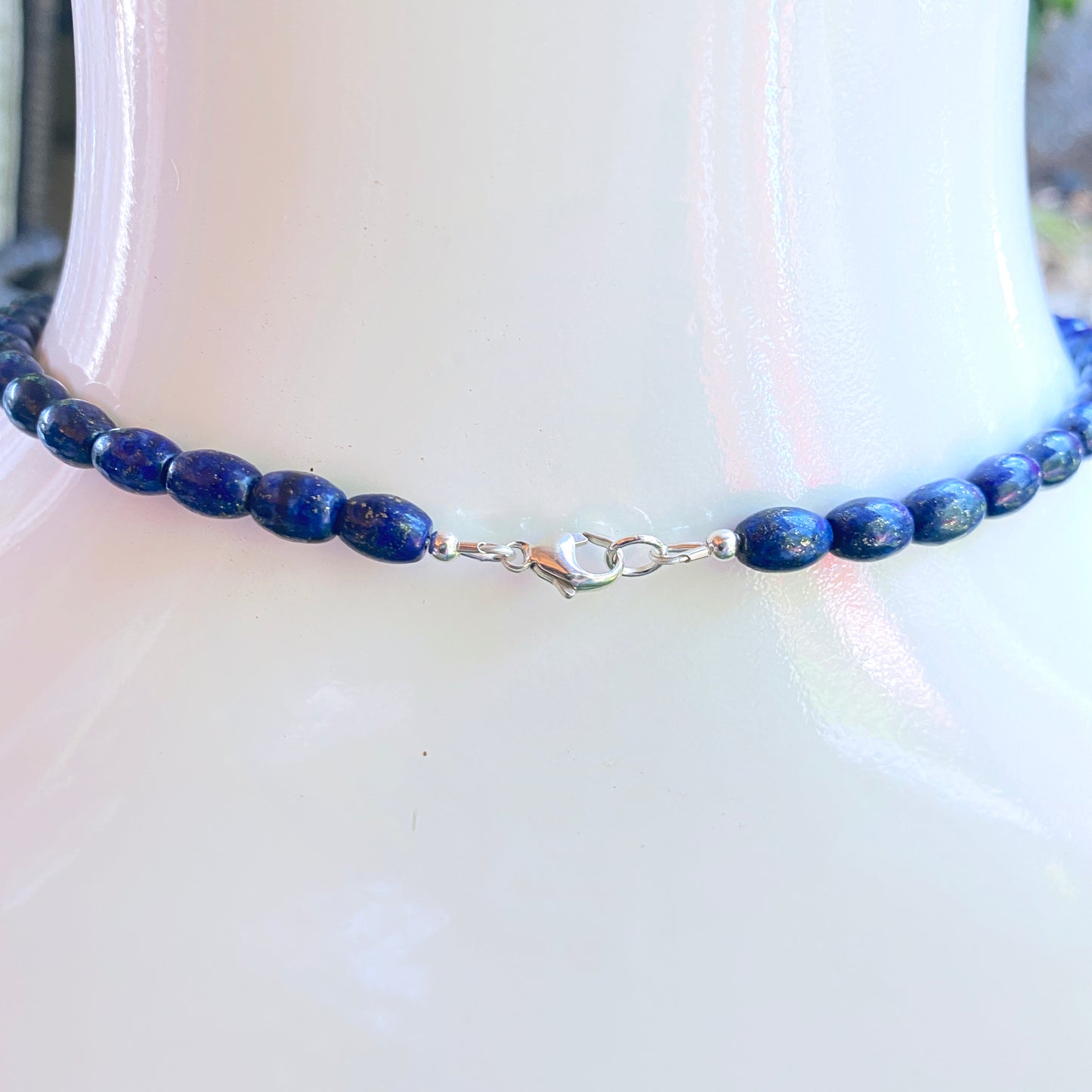 Lapis Lazuli and sterling silver Gemstone necklace