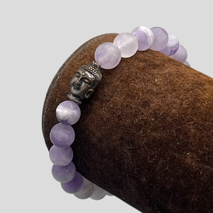 Amethyst and Buddha Bracelet