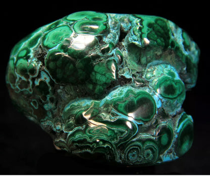 Natural Blue Chrysocolla, Green Malachite w/Open Bulls Eyes