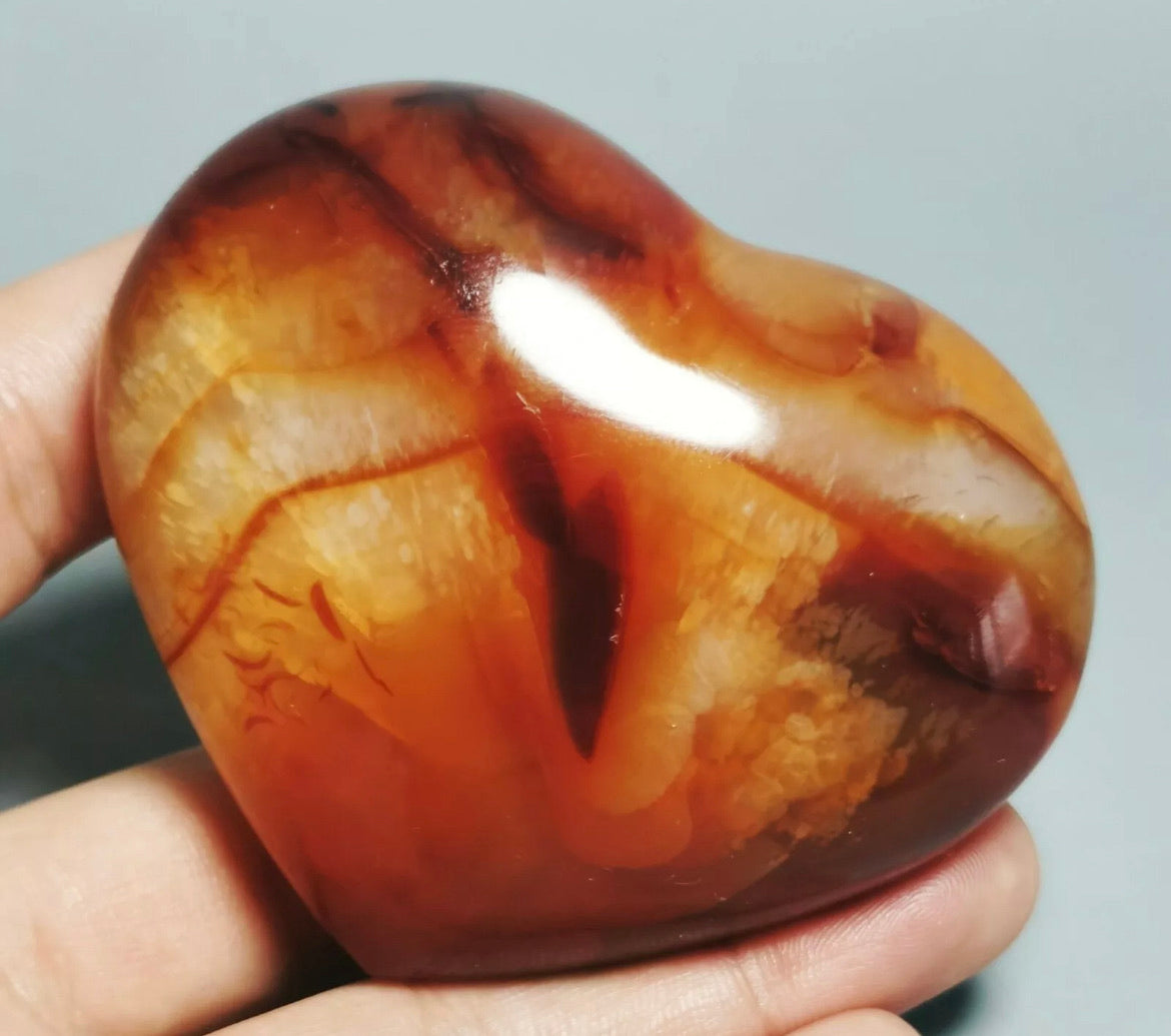 Natural Colorful Red Orange White Carnelian Agate