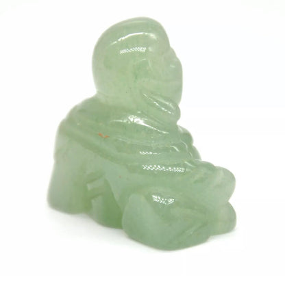 Natural Green Aventurine Laughing Buddha