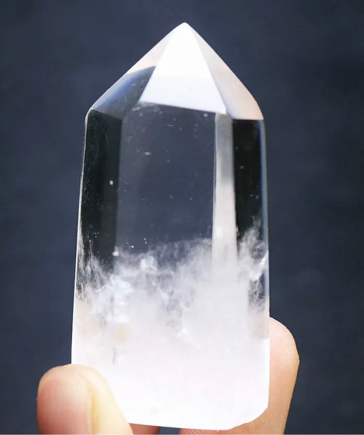 Natural Clear Quartz Wand Point Tower Obelisk