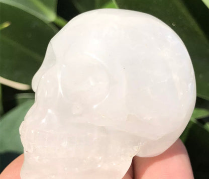 Natural Clear Quartz gemstone Skull