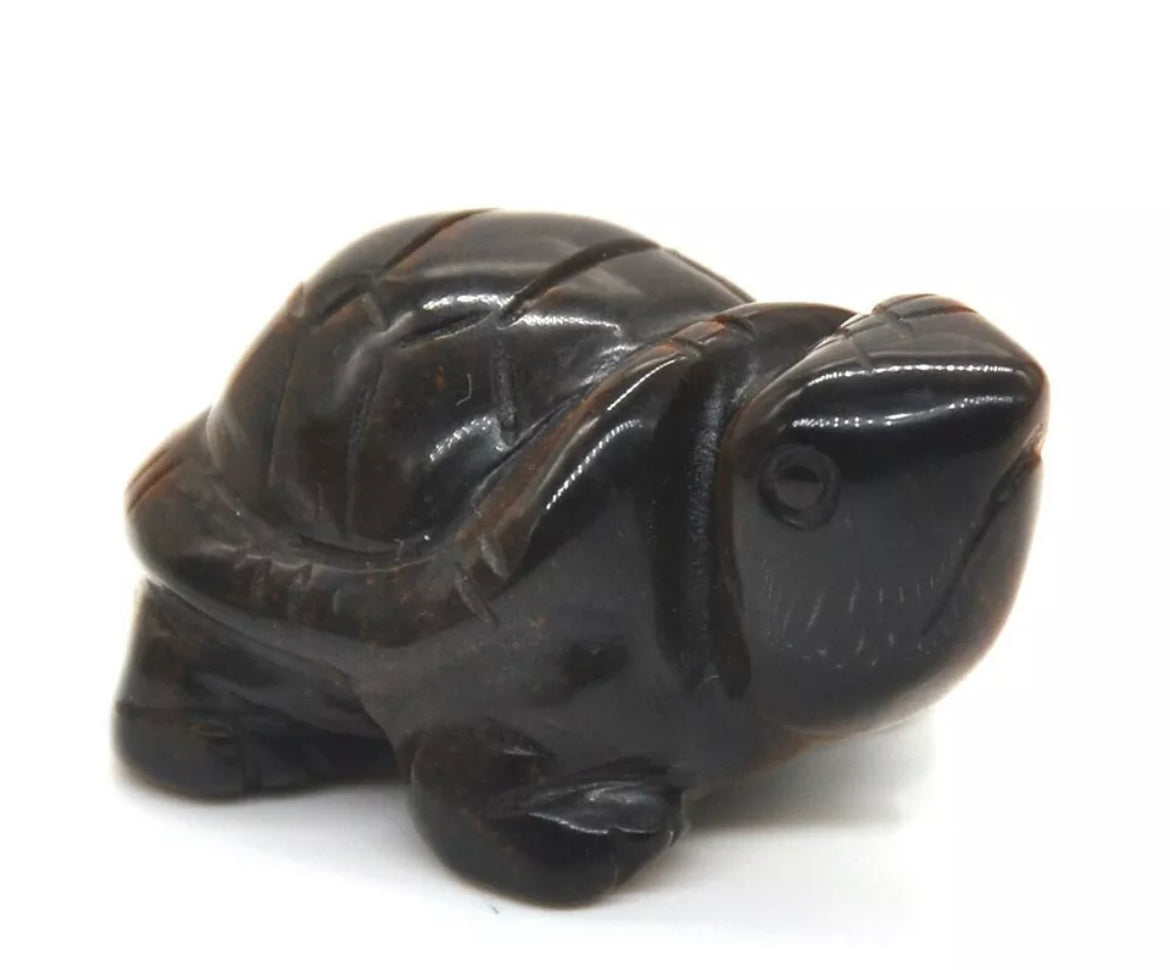 Natural Tiger Eye Turtle Figurine