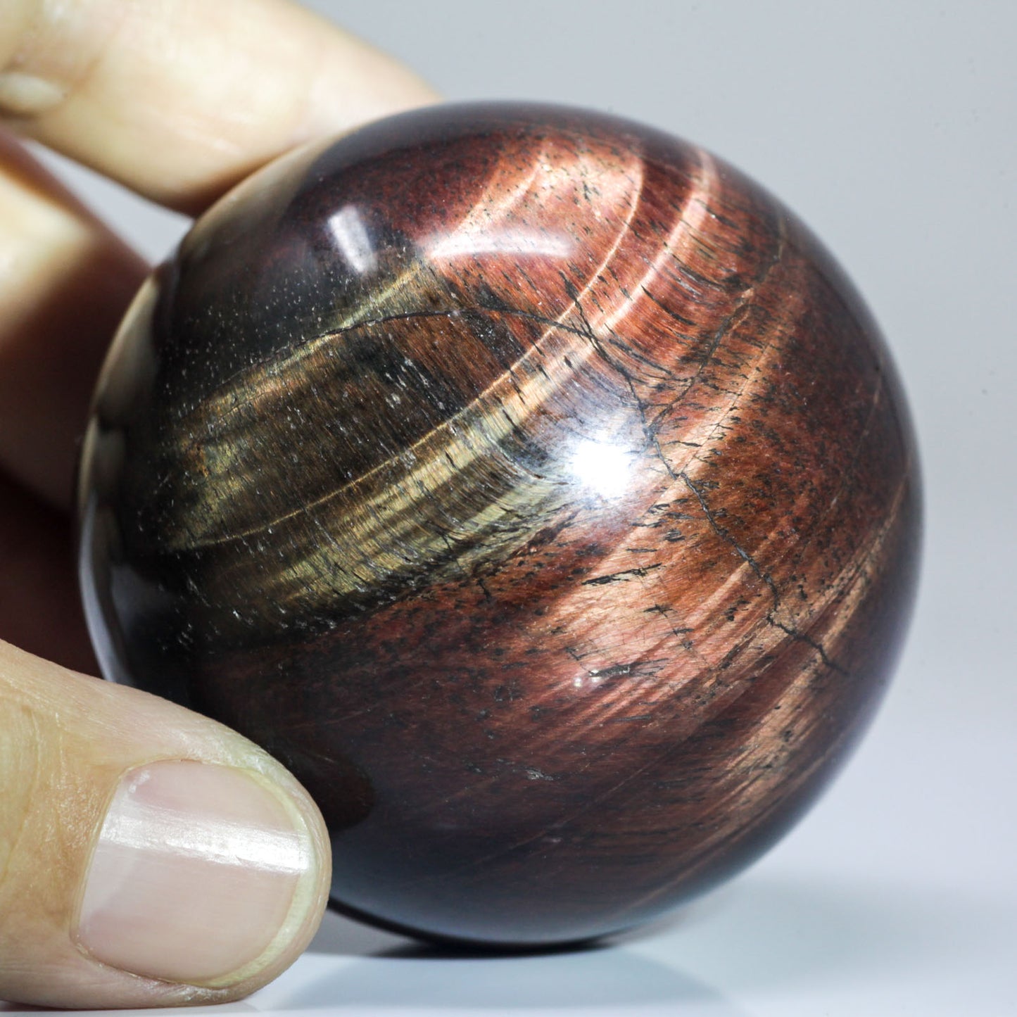 Natural Red Tiger Eye Crystal Ball Sphere