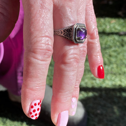 Amethyst Sterling silver ring