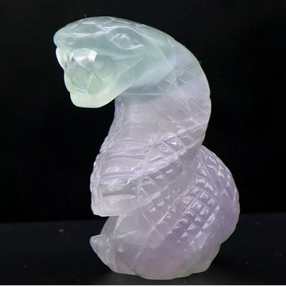 Natural Fluorite Cobra Snake