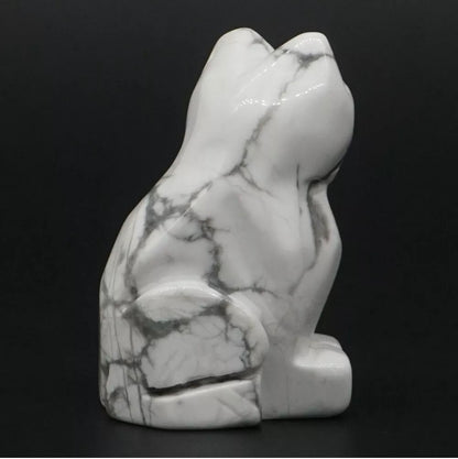 Natural Howlite Cat