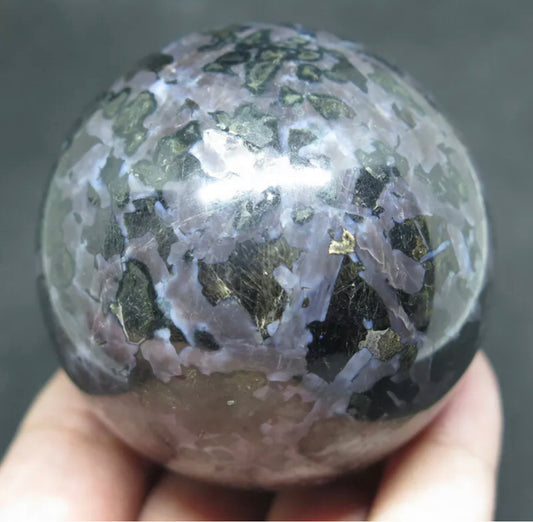 Natural Indigo Gabbro Jasper gemstone Sphere