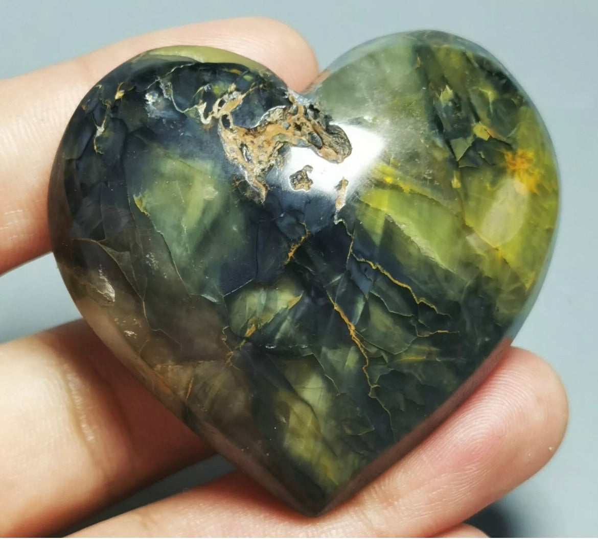 WOW ! NATURAL RARE PIETERSITE CRYSTAL SPHERE HEART