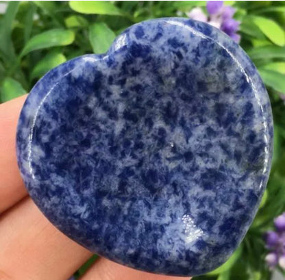 Blue Spot Jasper Heart Worry Stone