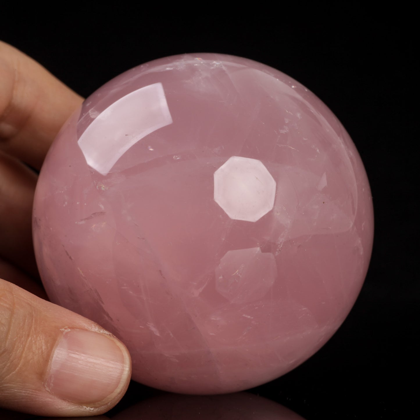 Natural Rose Quartz Crystal Ball Sphere