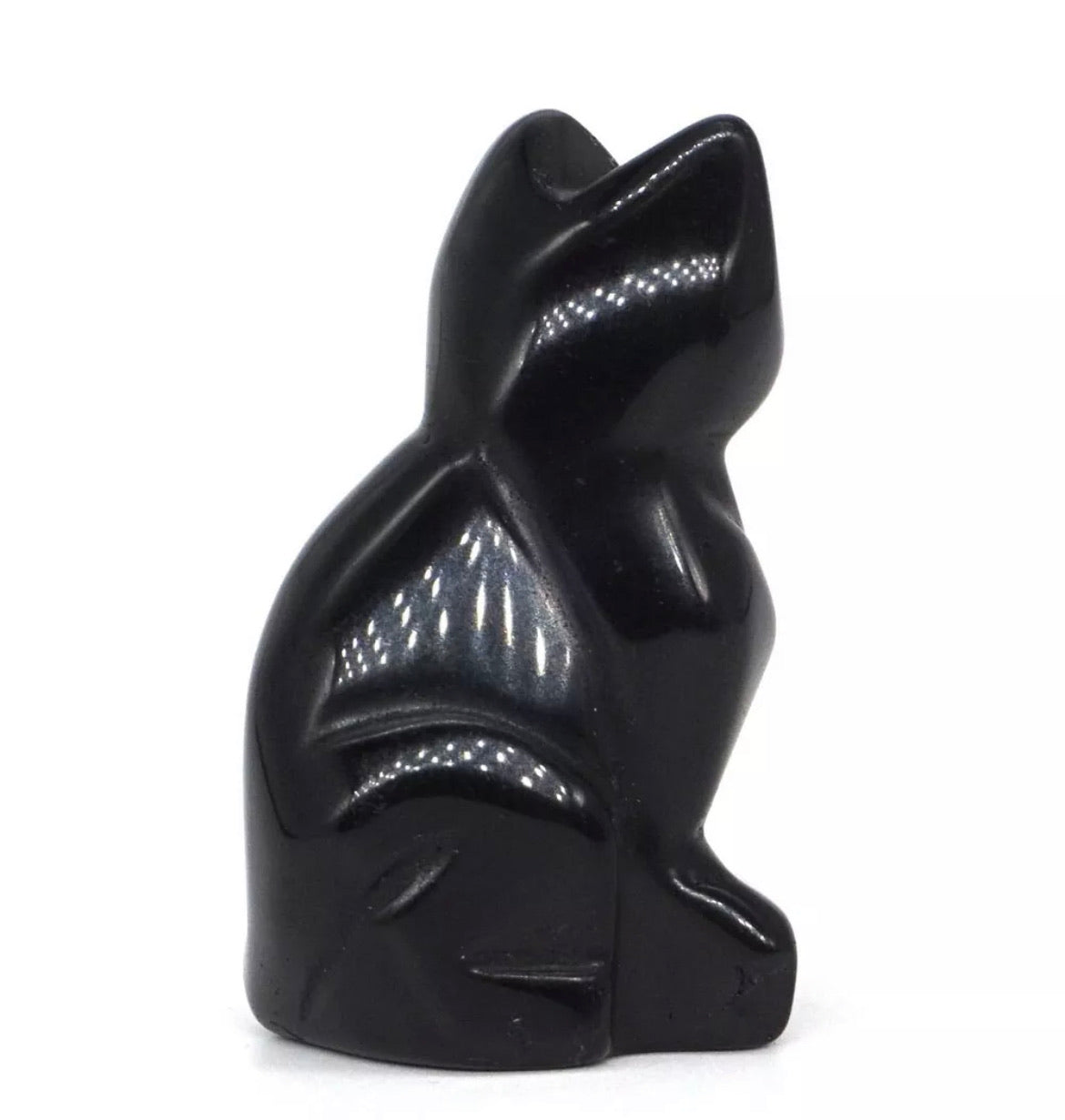 Natural Black Obsidian Cat