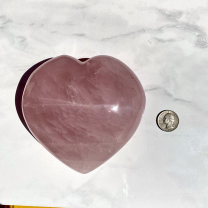 Natural Pink Rose Quartz gemstone crystal heart healing