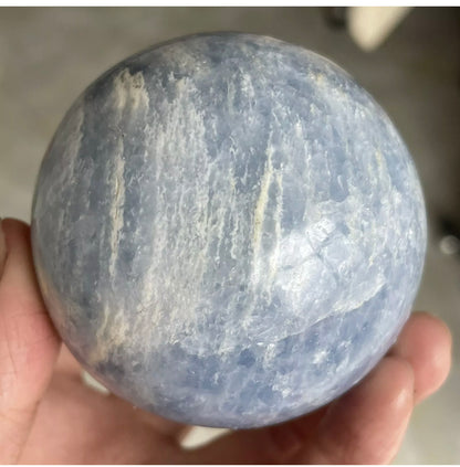 Natural Polished Blue Celestite gemstone Sphere