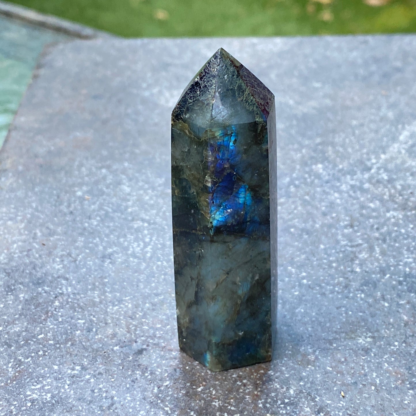 Labradorite Gemstone Tower Point wand