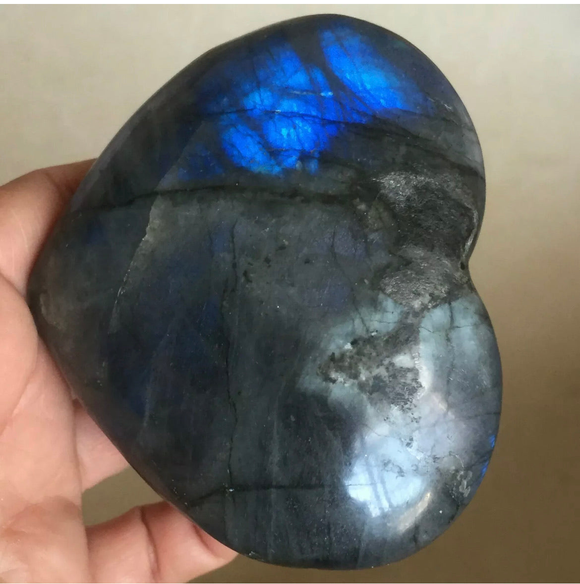 Natural Labradorite Heart Shaped gemstone