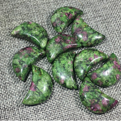 Natural Ruby Zoisite gemstone Moon