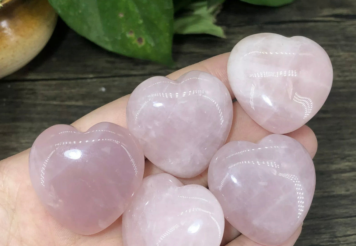 Natural Rose Quartz Heart