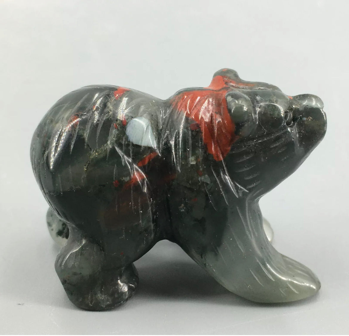 Natural African Bloodstone gemstone Bear